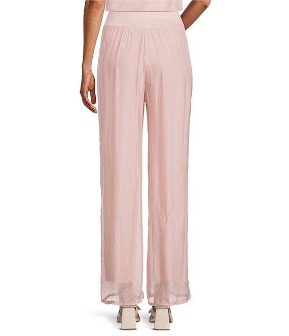 M Made in Italy Silky Wide Leg Pull-On Pants Product Image