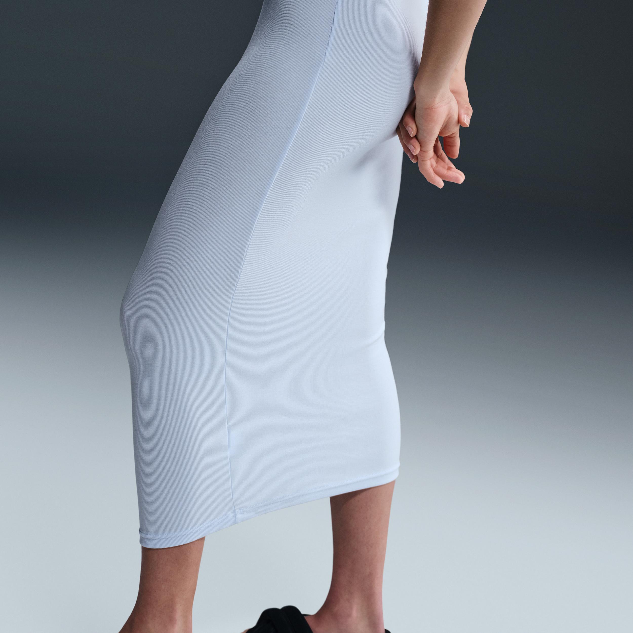 Womens Nike Sportswear Chill Knit Tight Mini-Rib Tank Top Dress | HJ0710-423 Product Image