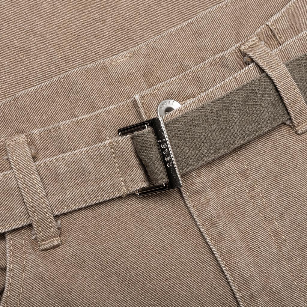 Belted Jeans - Beige Male Product Image