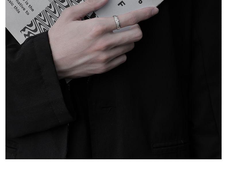Embossed Sterling Silver Open Ring Product Image