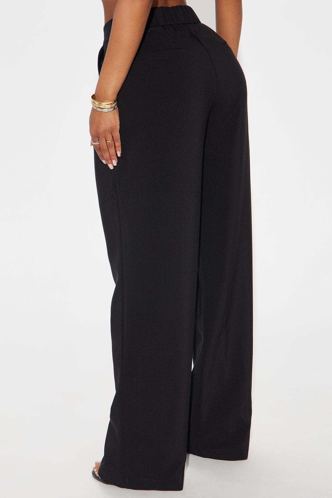 Harper Wide Leg Trouser - Black Product Image