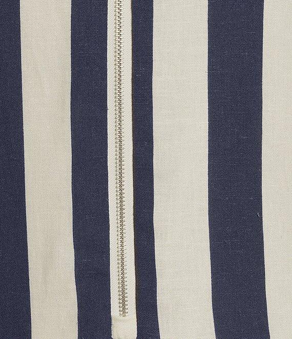 Every Stripe Linen Blend Round Neck Sleeveless Romper Product Image