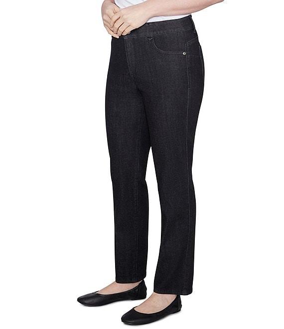 Ruby Rd. Petite Size Soft Denim Pull-On Boot-Cut Jeans Product Image