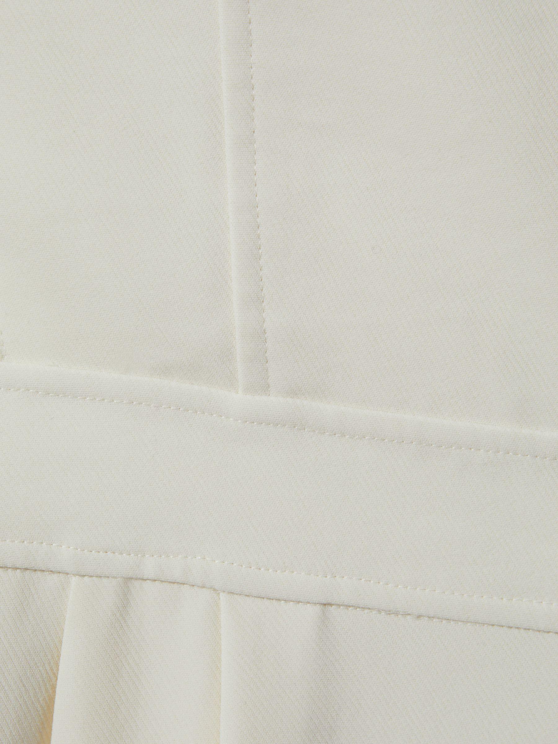 Twill Open-Back Wide Leg Jumpsuit in Ivory Product Image