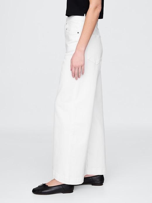 Curvy High Rise Stride Wide-Leg Ankle Jeans Product Image