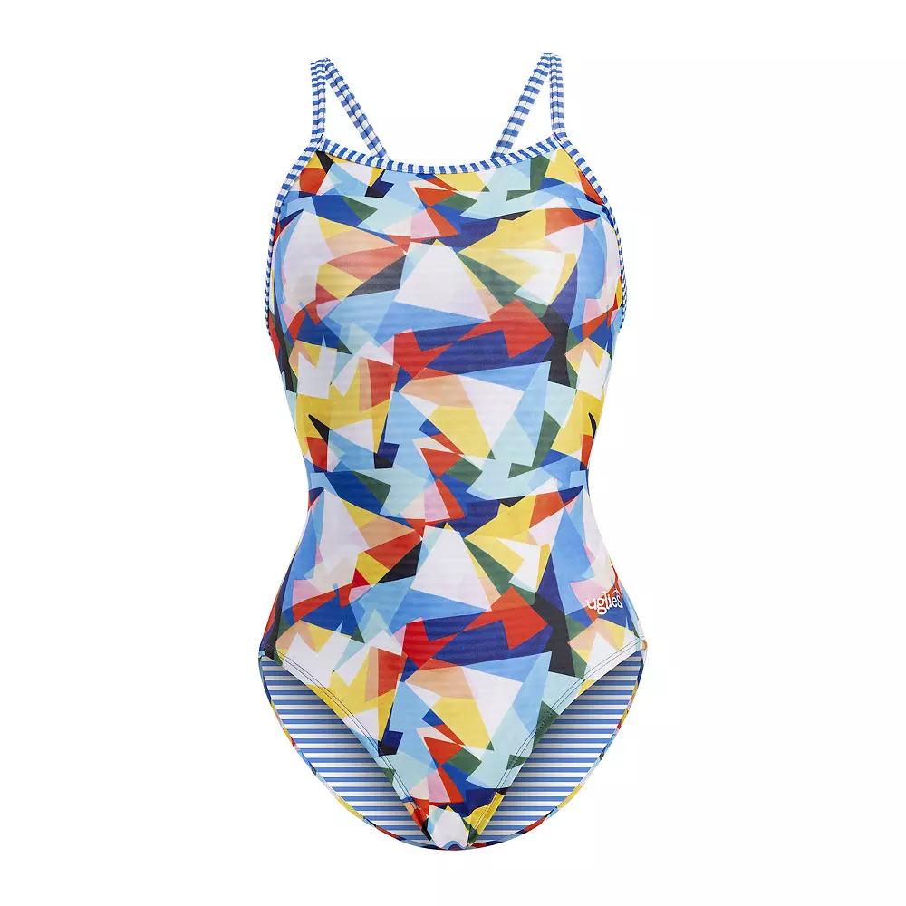 Womens Dolfin Uglies Impact Print V-2 Racerback Competitive One-Piece Swimsuit Product Image