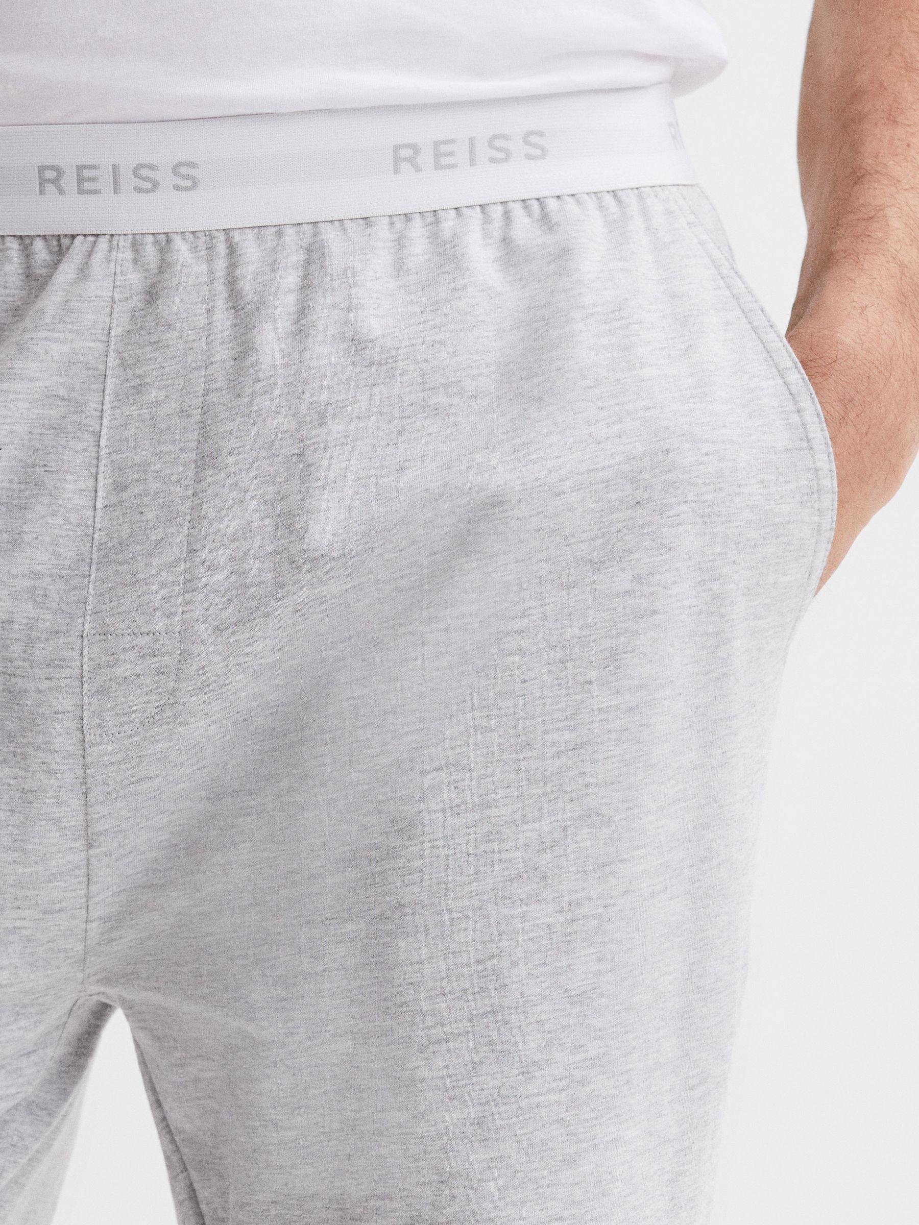 Cotton-Blend Joggers in Grey Melange Product Image
