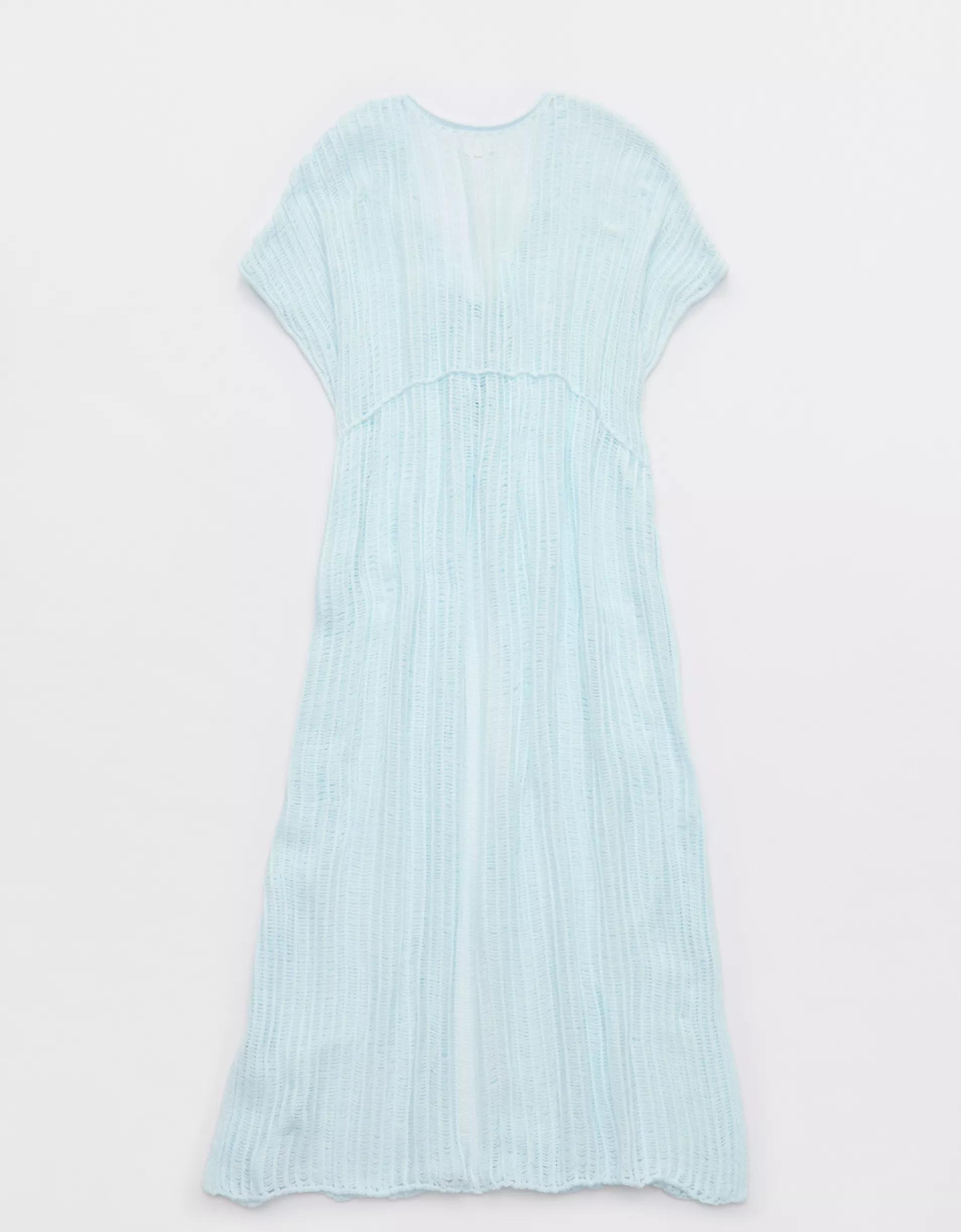 Aerie Crochet Maxi Cape Product Image