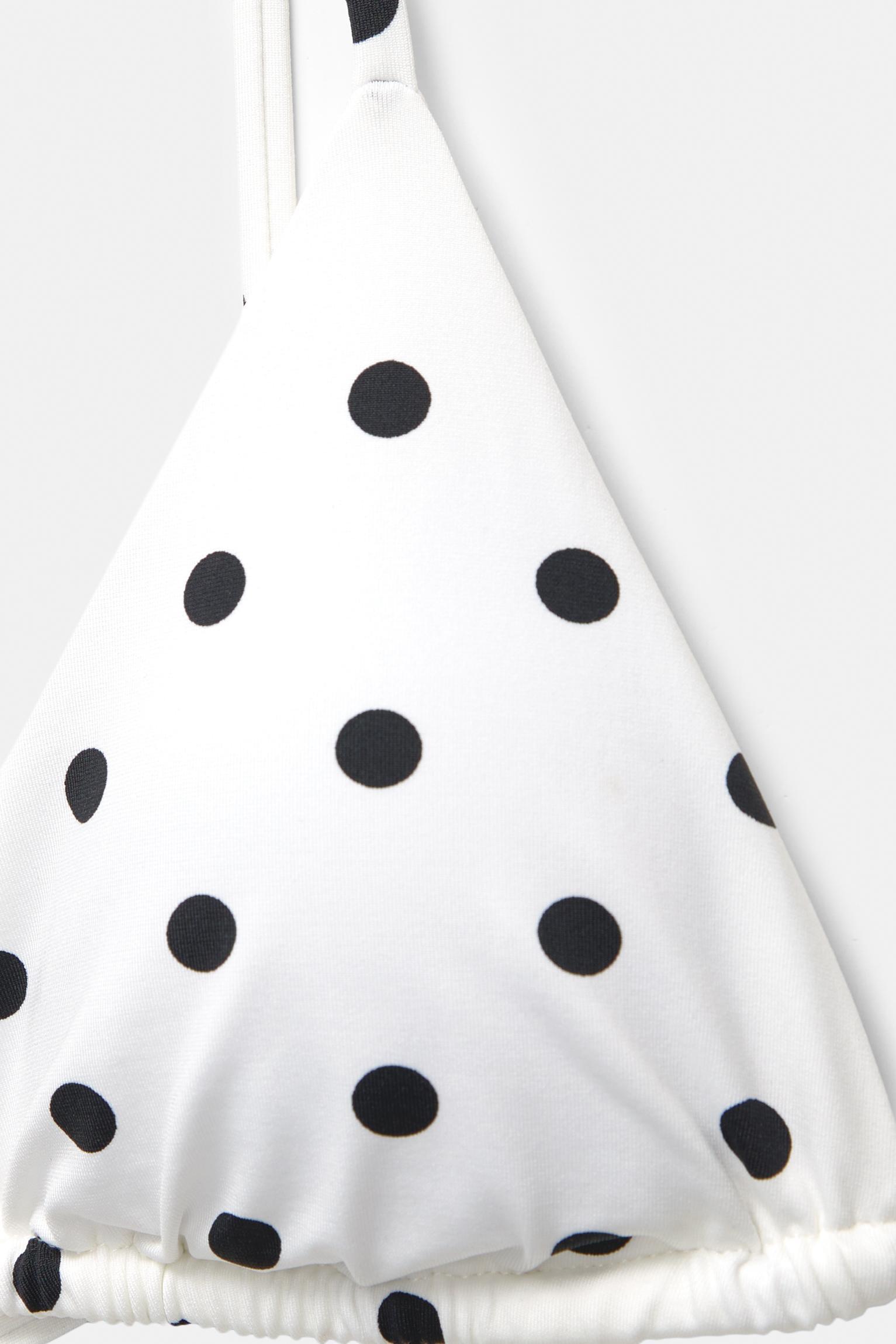 Polka dot triangle bikini top Product Image