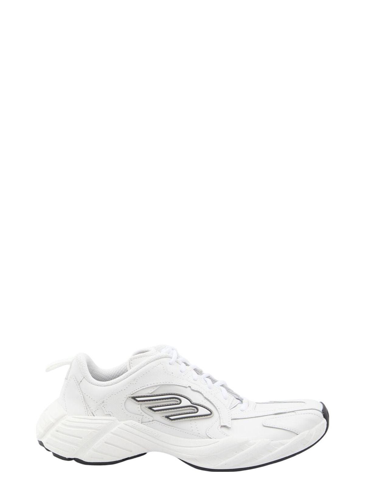 BALENCIAGA Men White Cowskin And Polyester Monday Shoe Sneakers Product Image