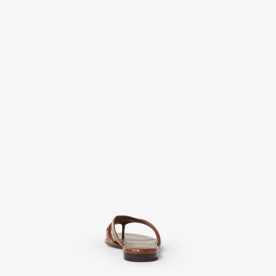 Fendi FlingBrown ayers flatform thong sandals Product Image