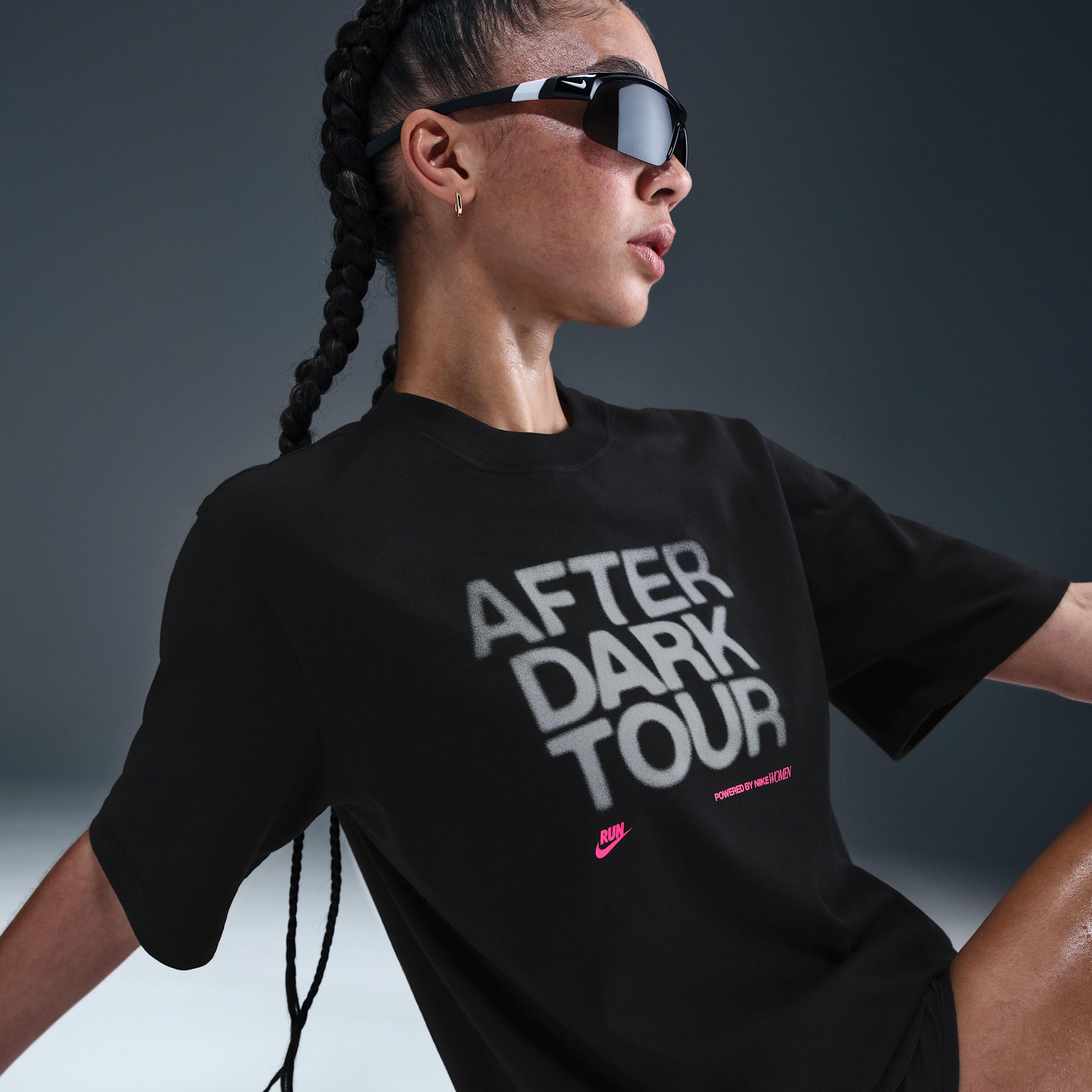 Nike Womens After Dark Tour Loose Short-Sleeve T-Shirt | IF4053-010 Product Image