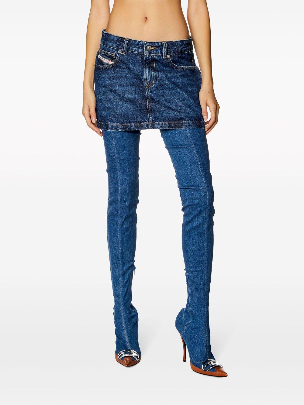 De-Ron low-rise denim miniskirt Product Image