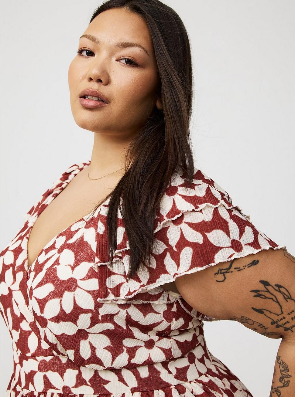 Double Flutter Sleeve Romper Product Image