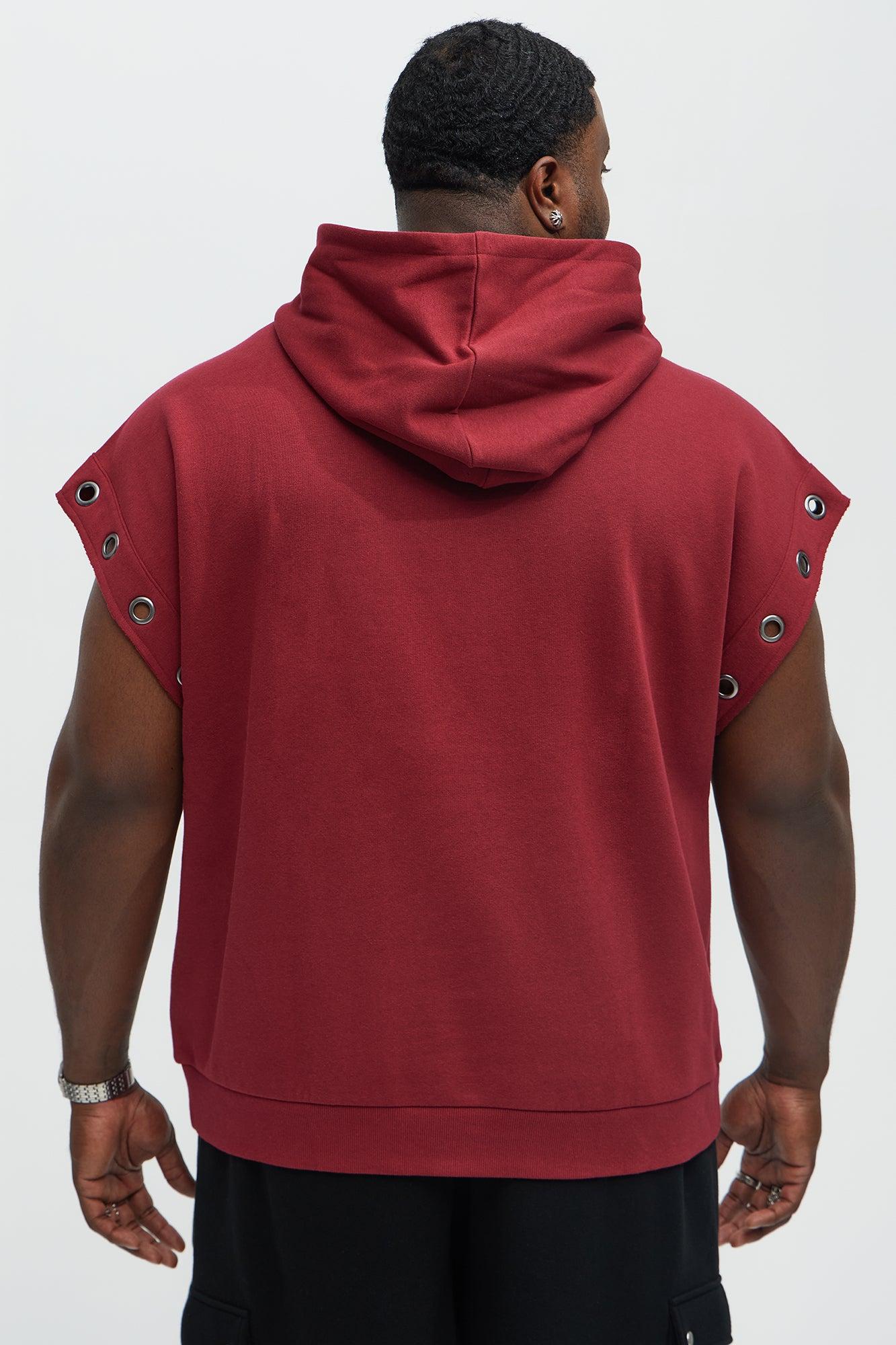 Tyson Ring Sleeveless Hoodie - Red Product Image
