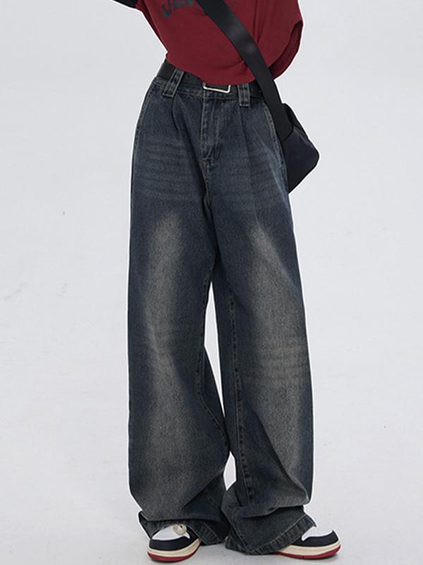 Vintage Wash High Rise Boyfriend Jeans Product Image