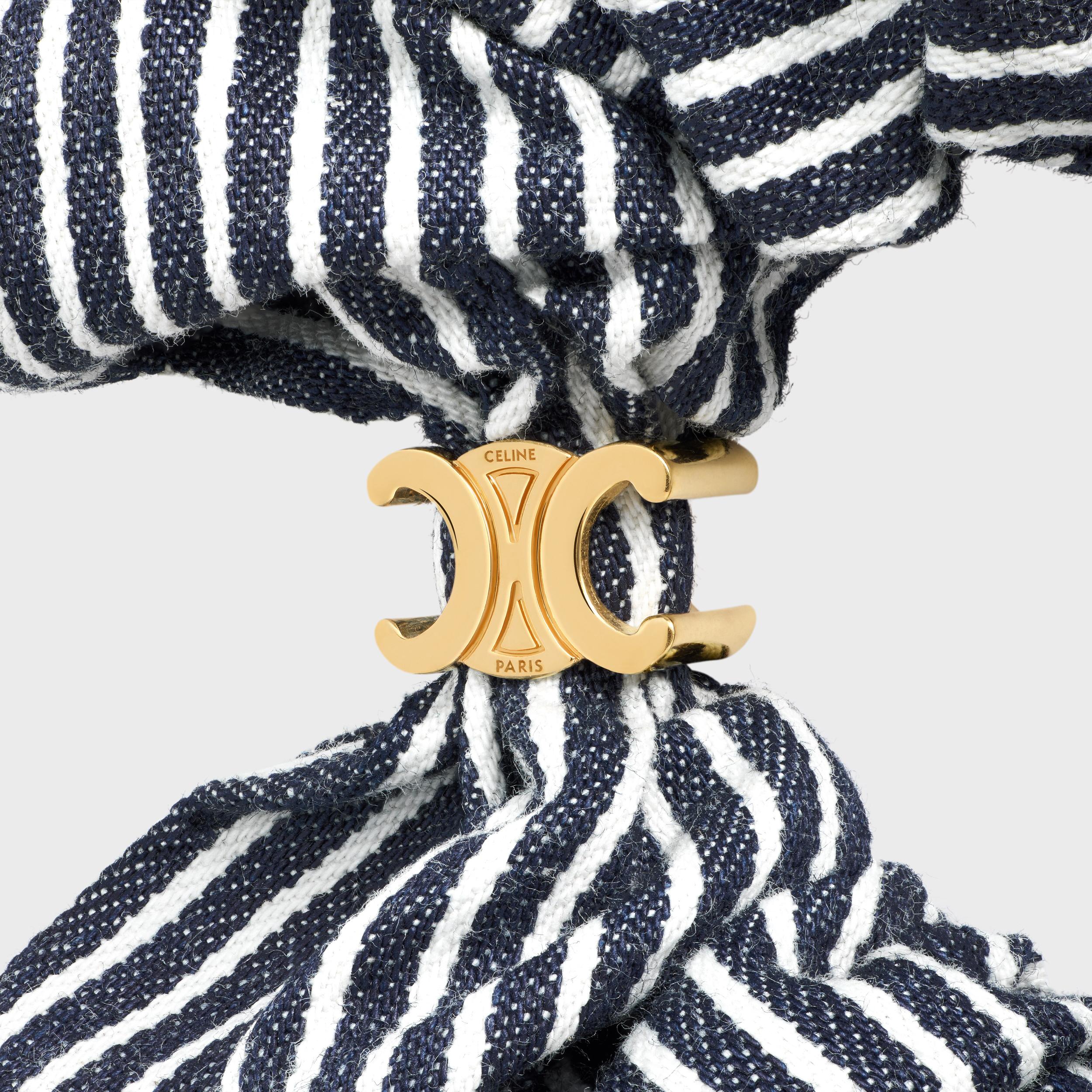 Celine Scrunchy Stripes in Cotton and Brass with Gold Finish Product Image