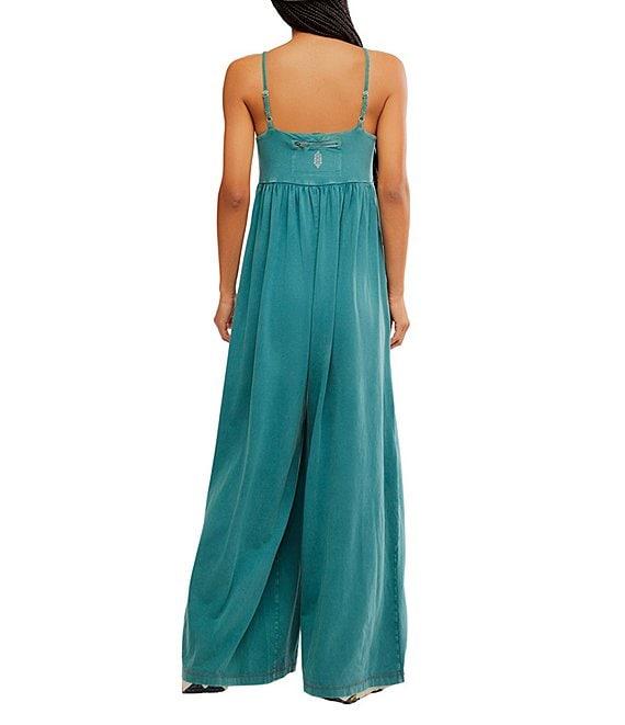 FP Movement Hot Shot Strappy Square Neck Sleeveless Wide Leg Jumpsuit Product Image