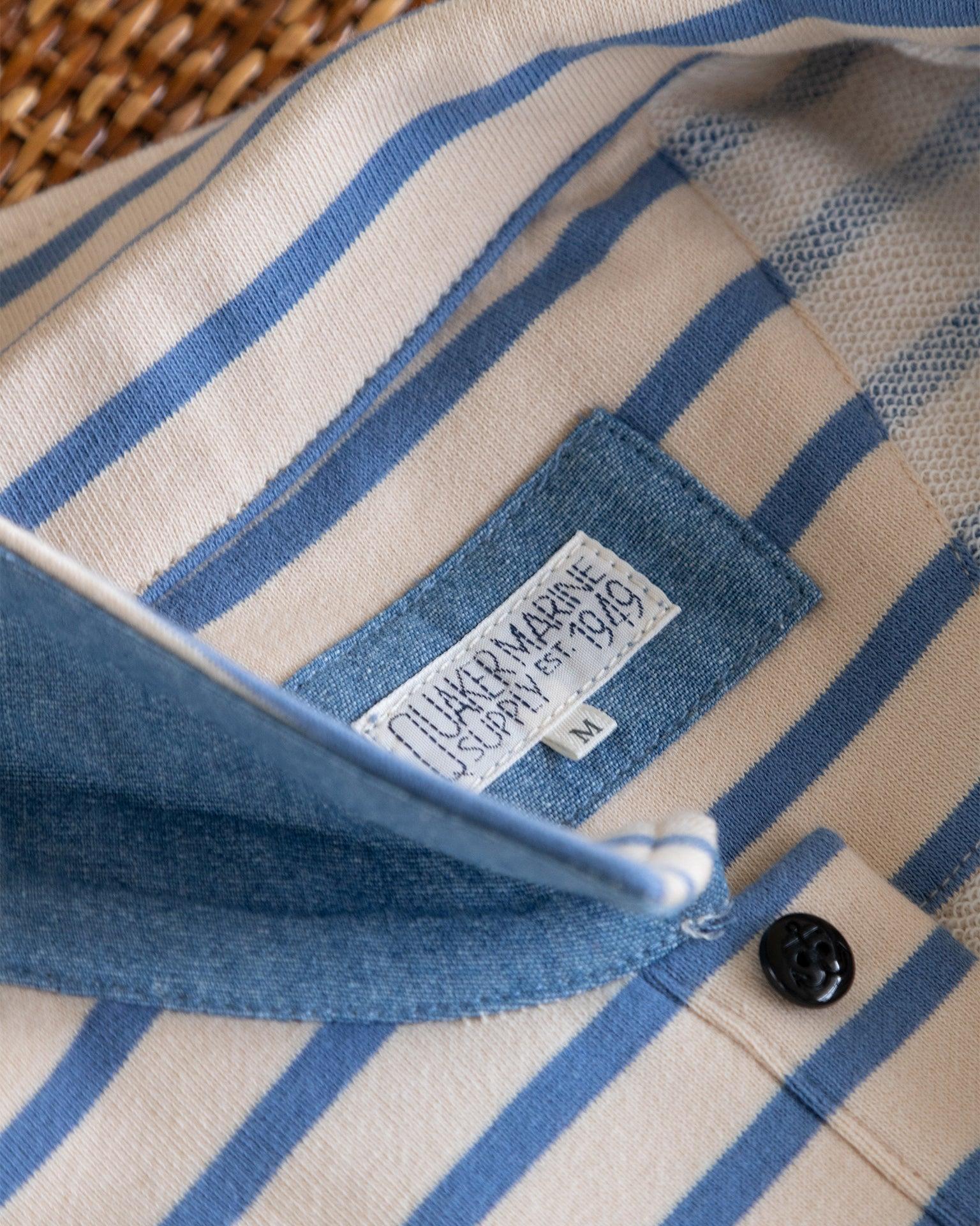 Acadia Polo in Sand/Chambray Loopback Terry Product Image