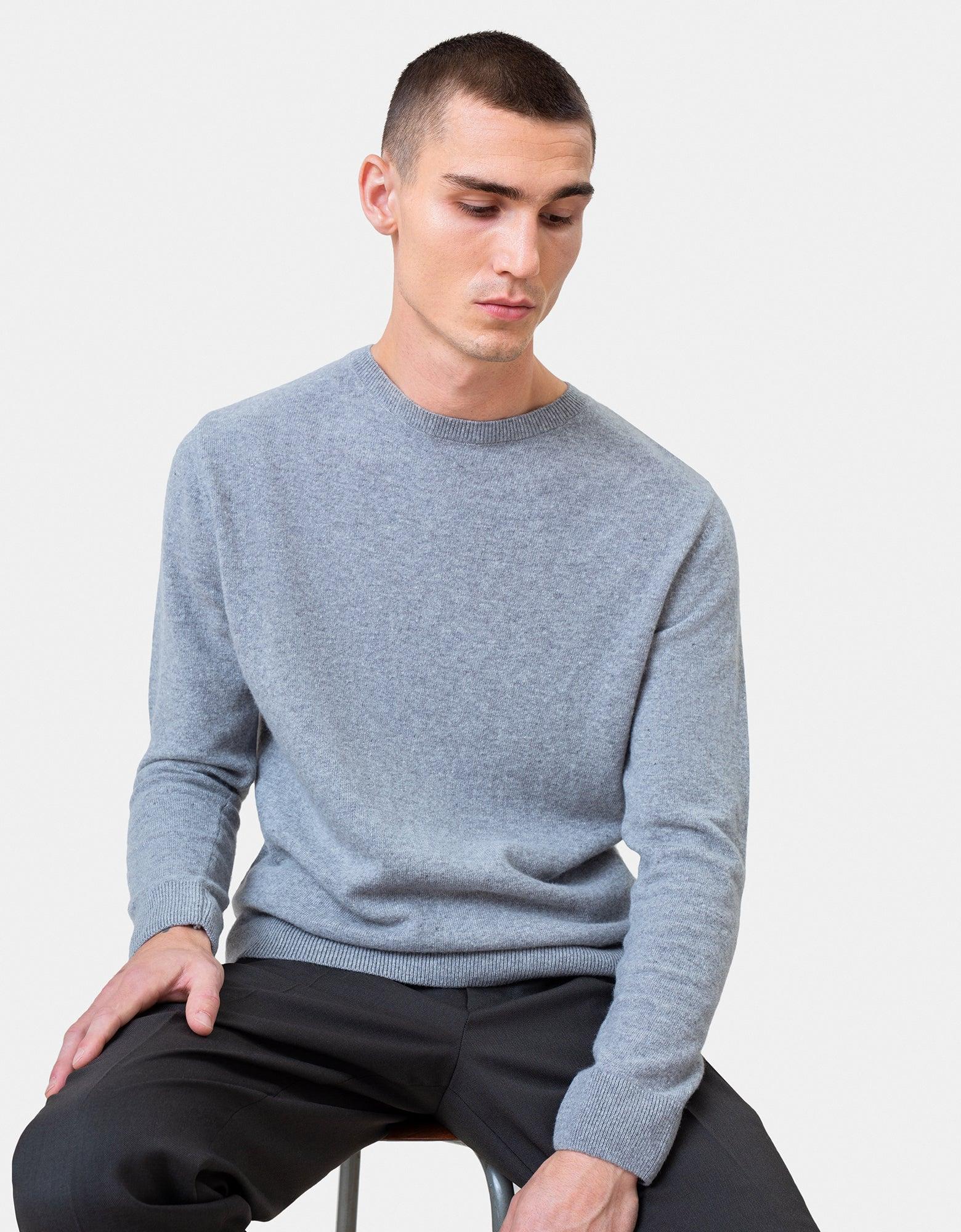 Light Merino Wool Crew - Ocean Green Product Image