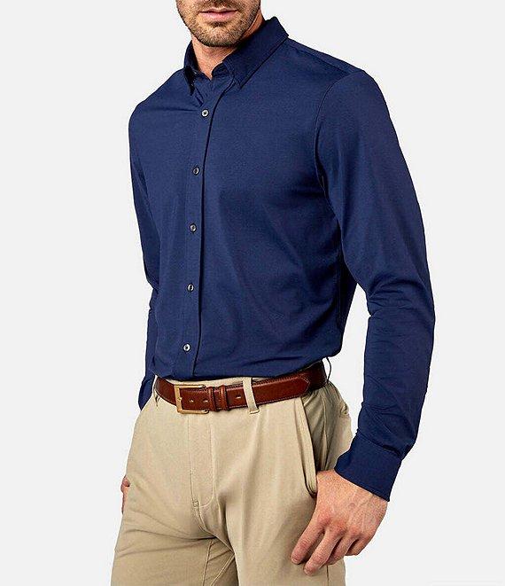 RHONE Slim Fit Solid Commuter Performance Stretch Long Sleeve Woven Shirt Product Image