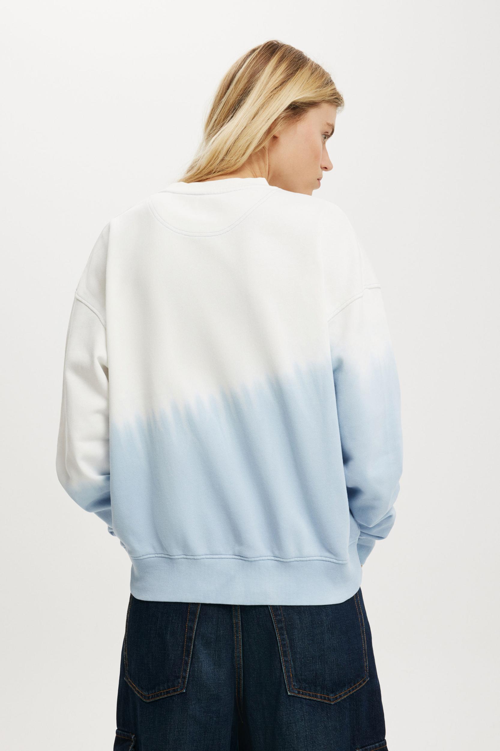 Dip Dye Graphic Crew Sweatshirt Product Image