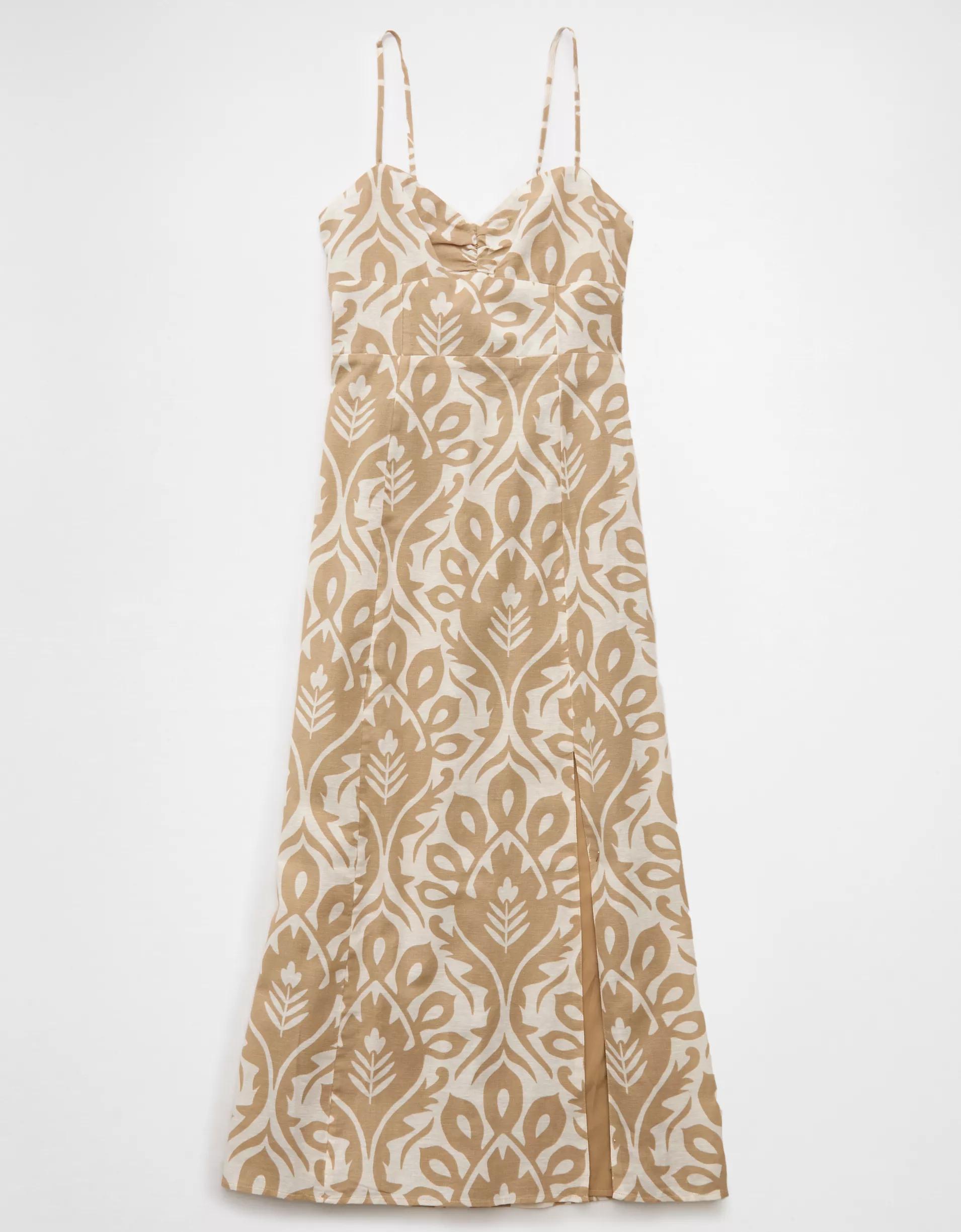 AE Catie Corset Printed Column Midi Dress Product Image