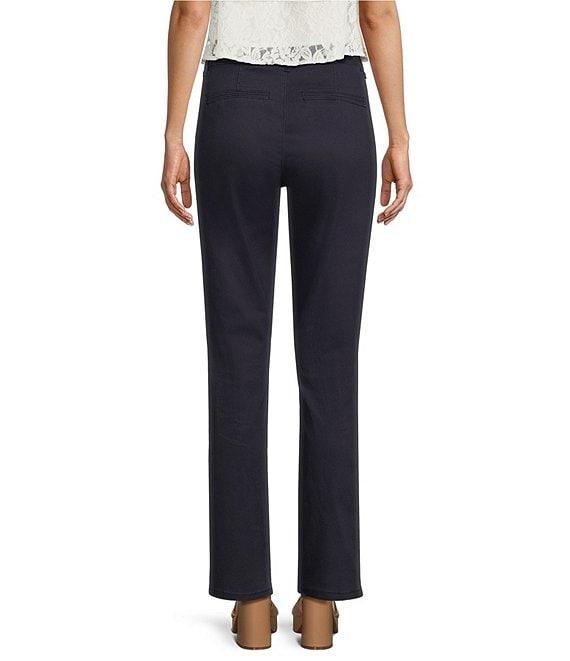 YMI Jeanswear Mid Rise Straight Leg Twill Trouser Pants Product Image