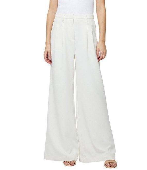 French Connection Azra Coordinating Twill High Waisted Wide Leg Pleated Trousers Product Image