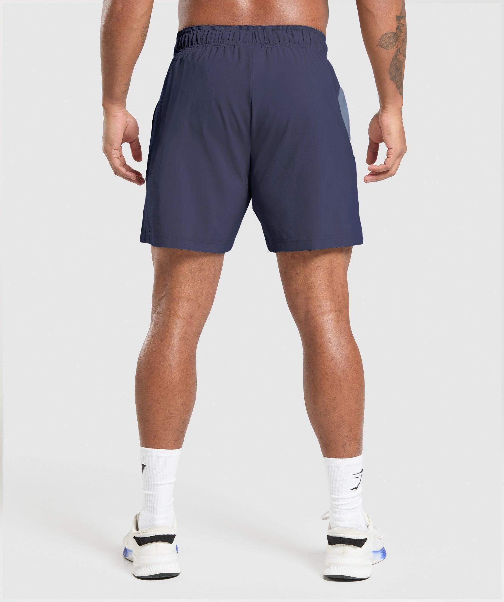 Gymshark Sport Panel 7" Shorts - Heavy Blue/Iron Blue Male Product Image
