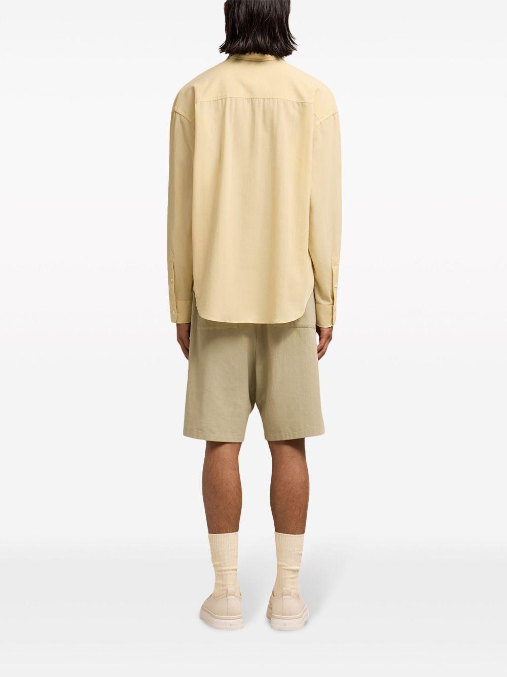 logo-embroidered cotton shirt Product Image