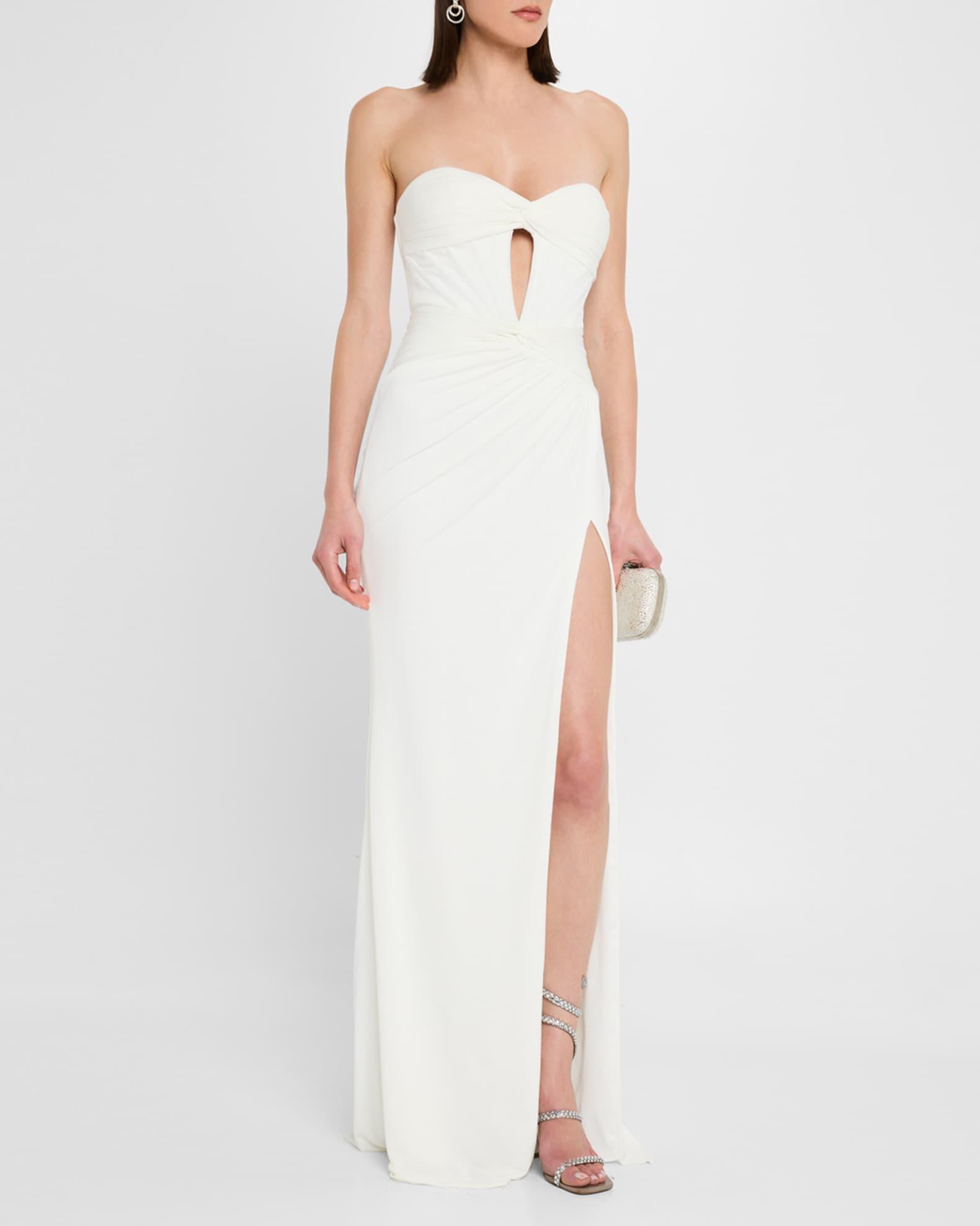 Strapless Cutout Twist-Front Column Gown Product Image