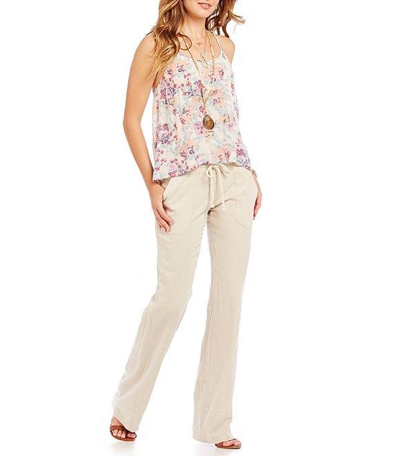 Roxy Oceanside Linen Blend Wide Leg Pants Product Image