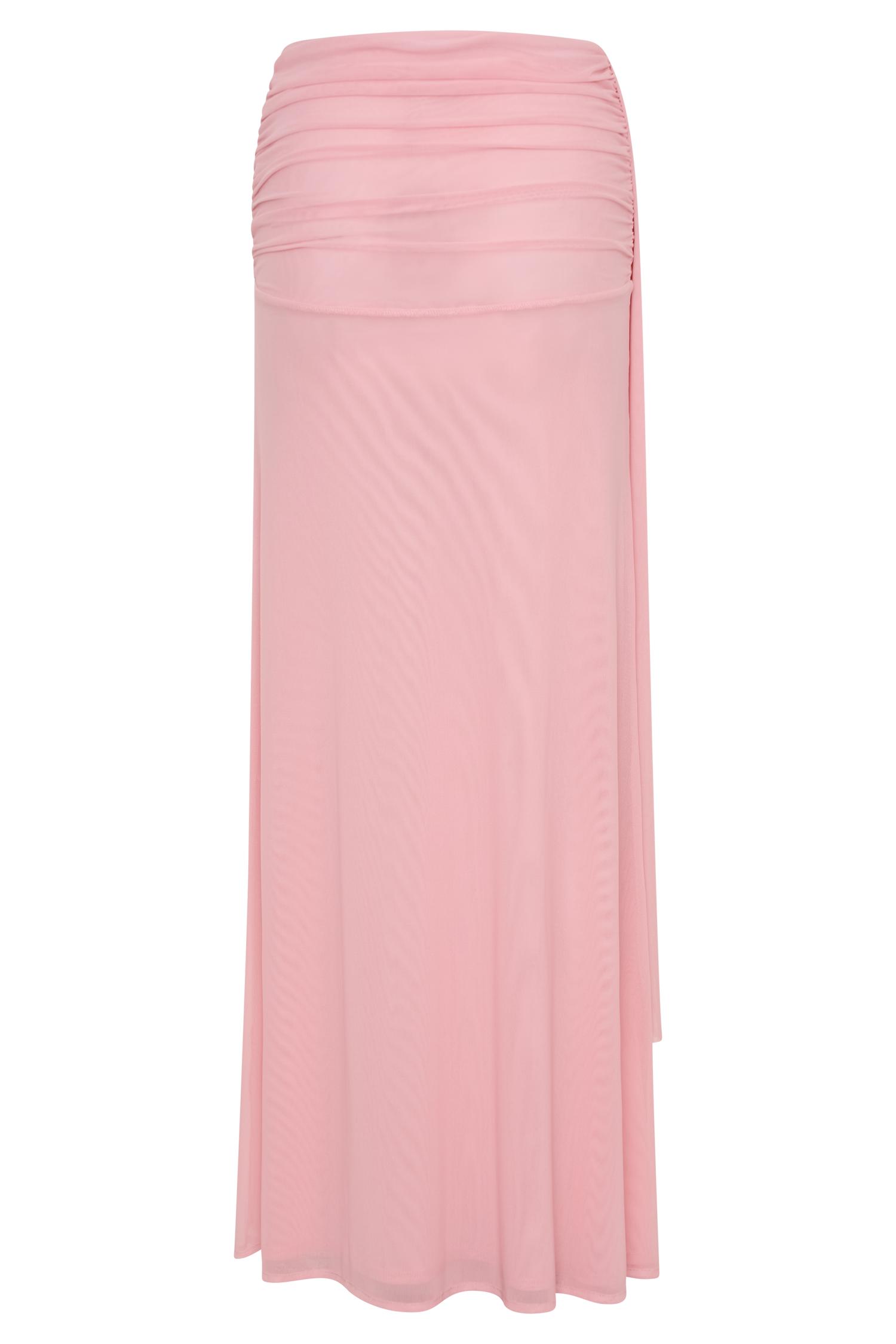 Arna Mesh Maxi Skirt - Candy Pink Product Image