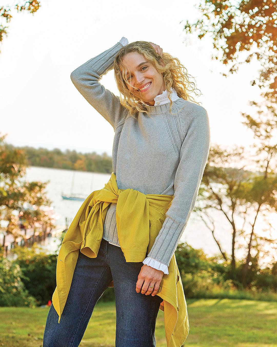 Women's Quaker Crewneck Sweater in Pearl Product Image