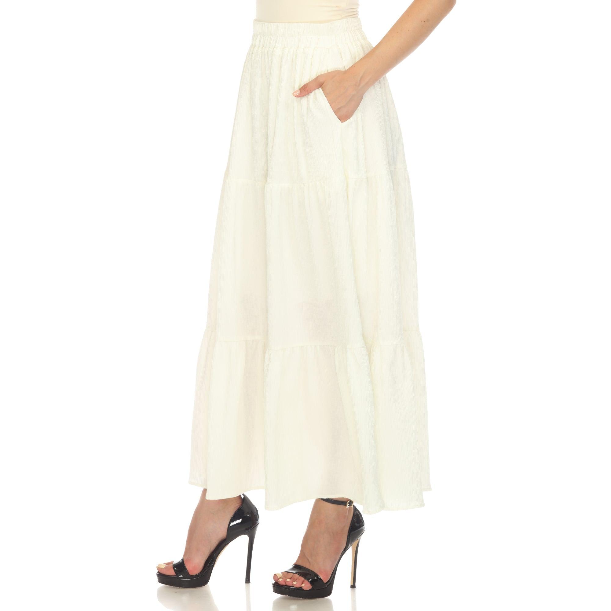 Pleated Tiered Maxi Skirt Product Image
