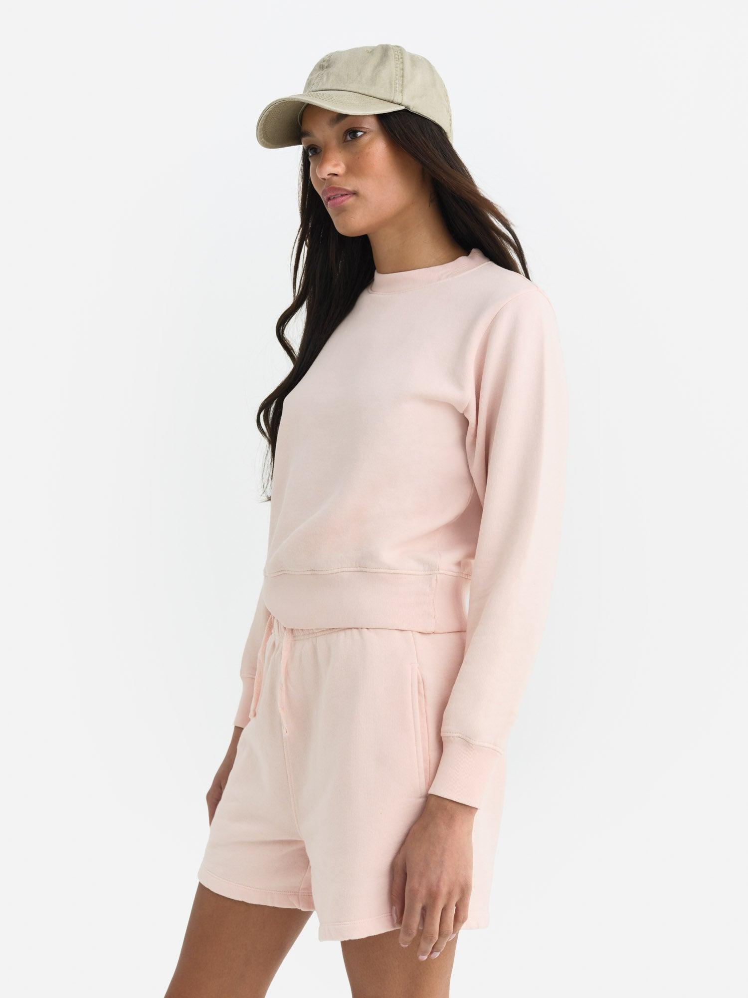 Organic Fleece Shrunken Crew Neck Sweatshirt Female Product Image