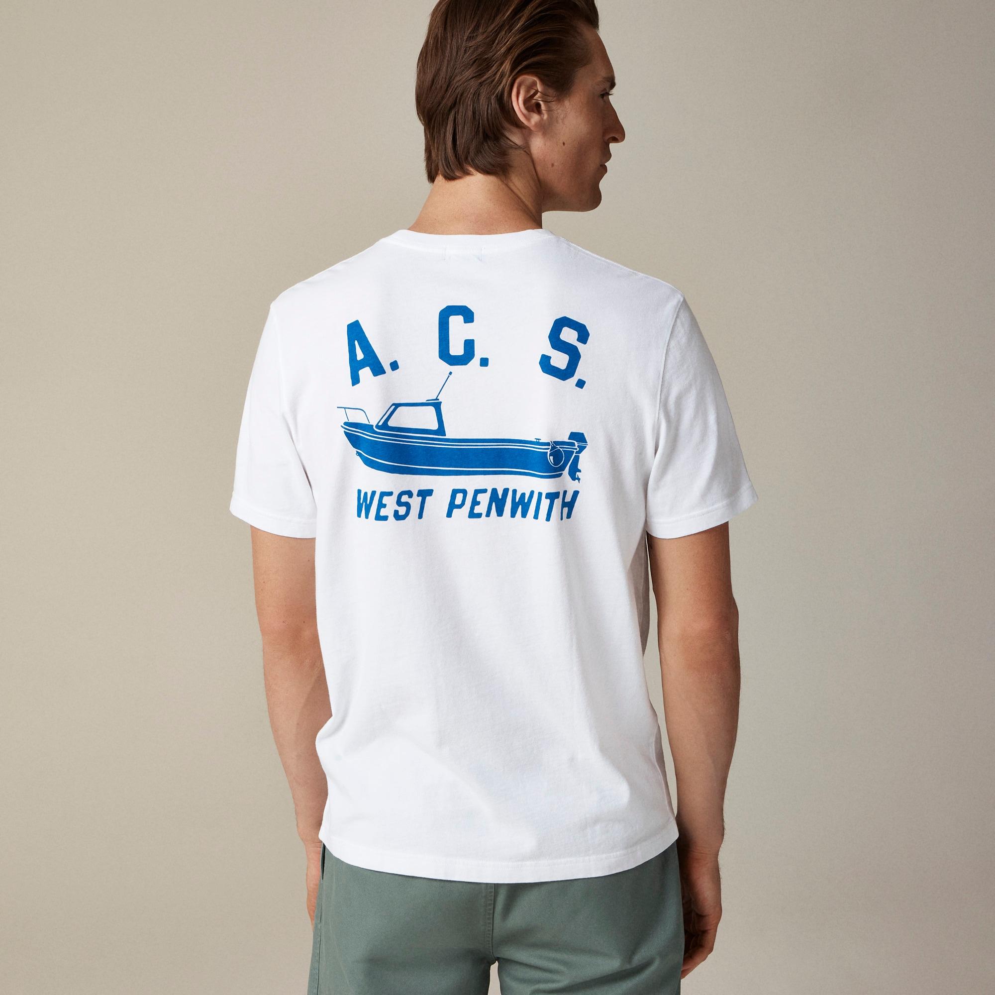 Atlantic Coastal Supplies X J.Crew vintage-wash cotton graphic T-shirt Product Image