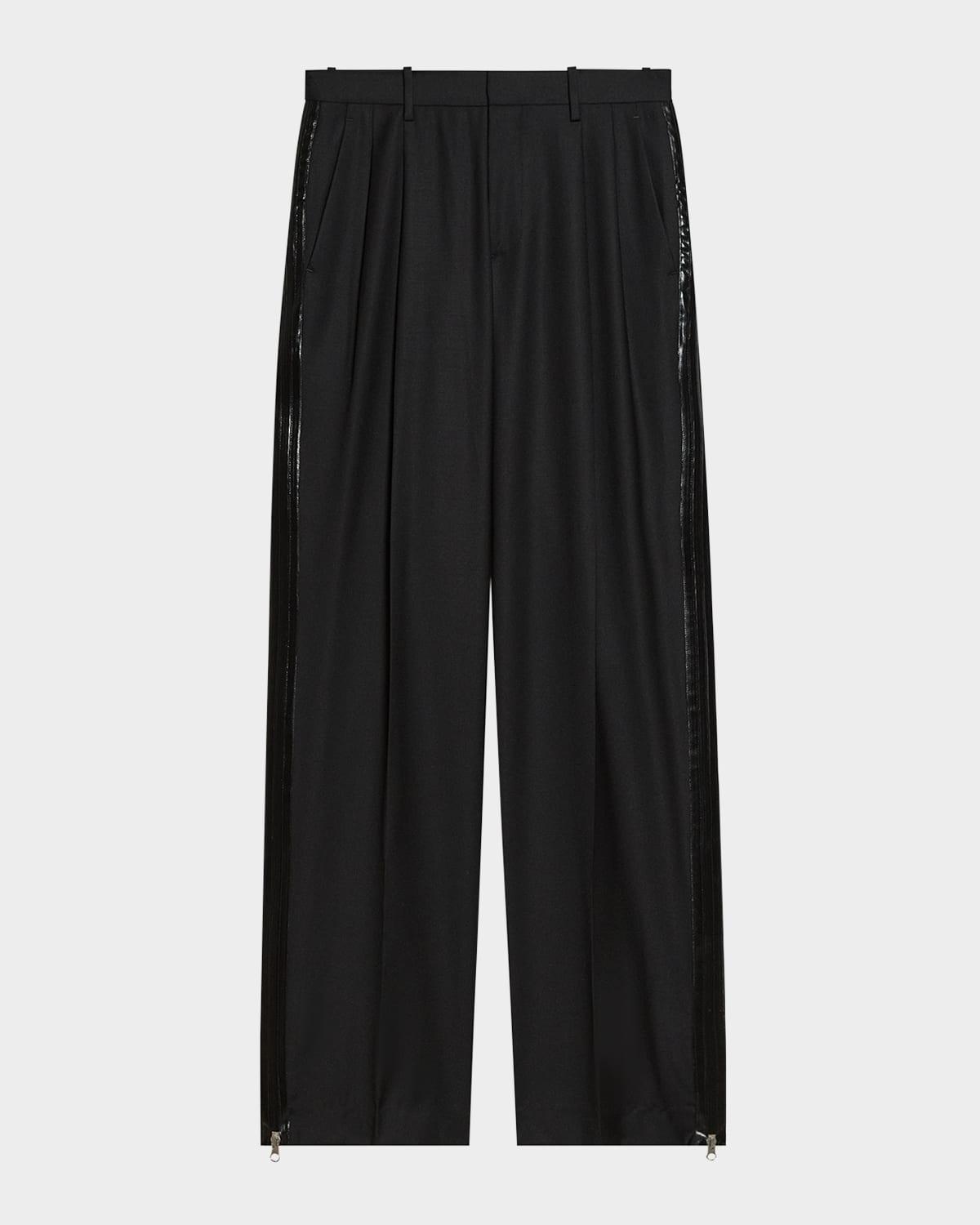 Men's Zip Double-Pleated Trousers Product Image