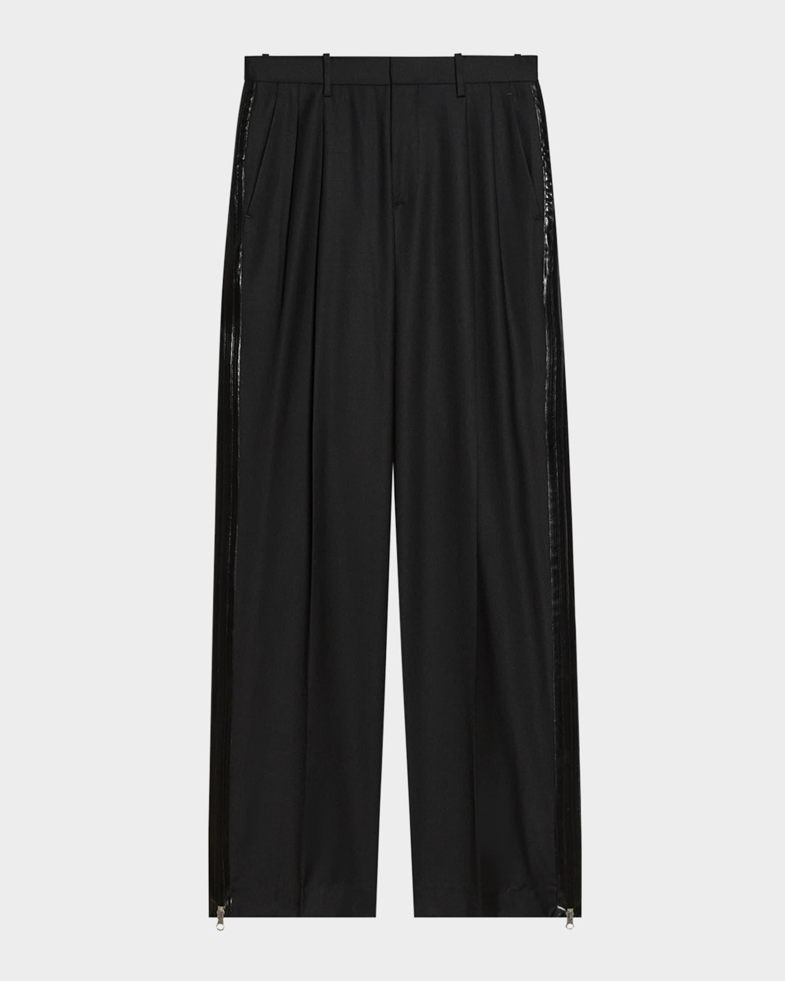 Men's Zip Double-Pleated Trousers Product Image