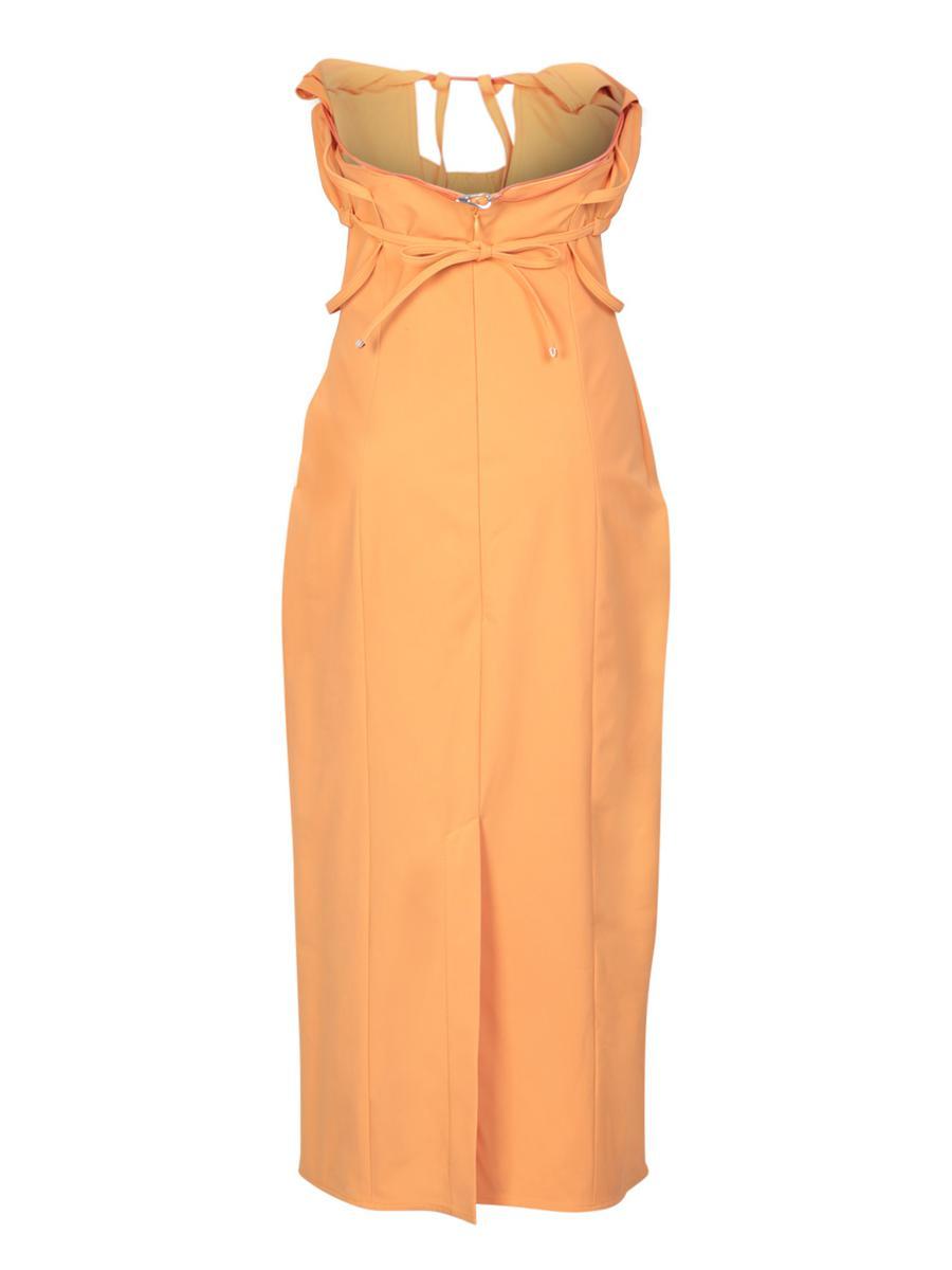 Orange Le Raphia 'La Robe Bikini' Midi Dress Product Image