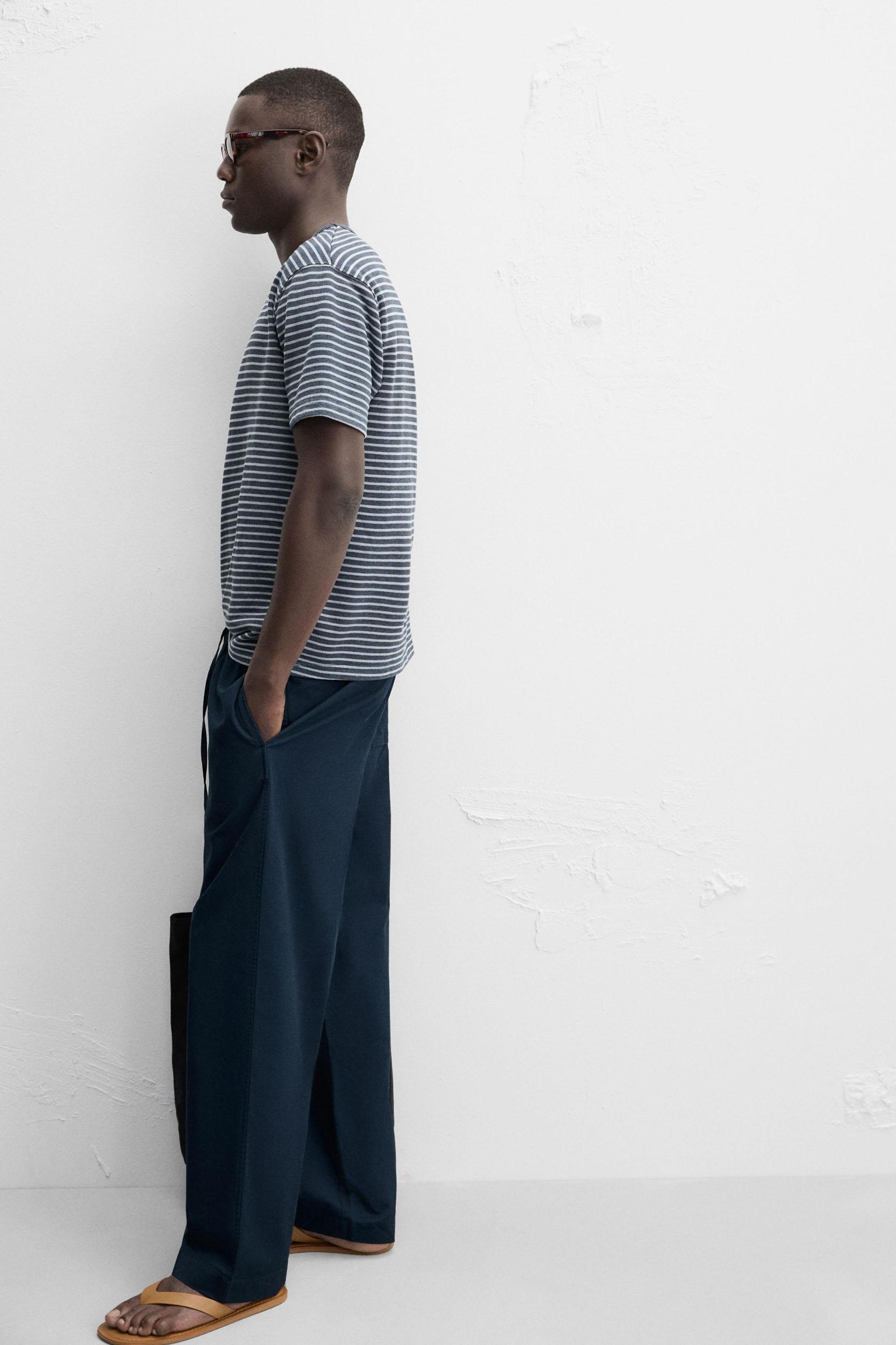 RELAXED STRAIGHT FIT PANTS Product Image