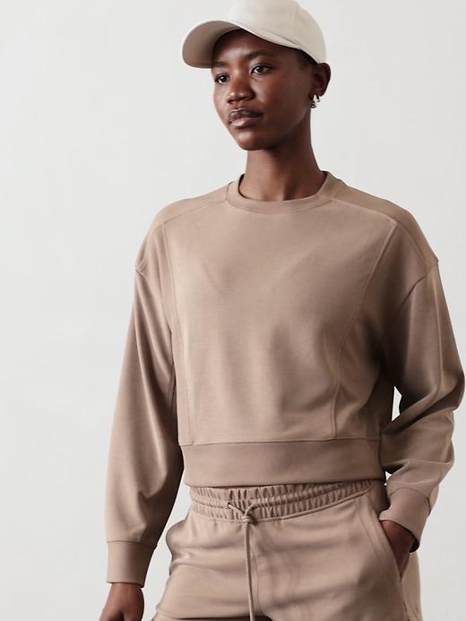 Seasoft Rib Crewneck Sweatshirt Product Image