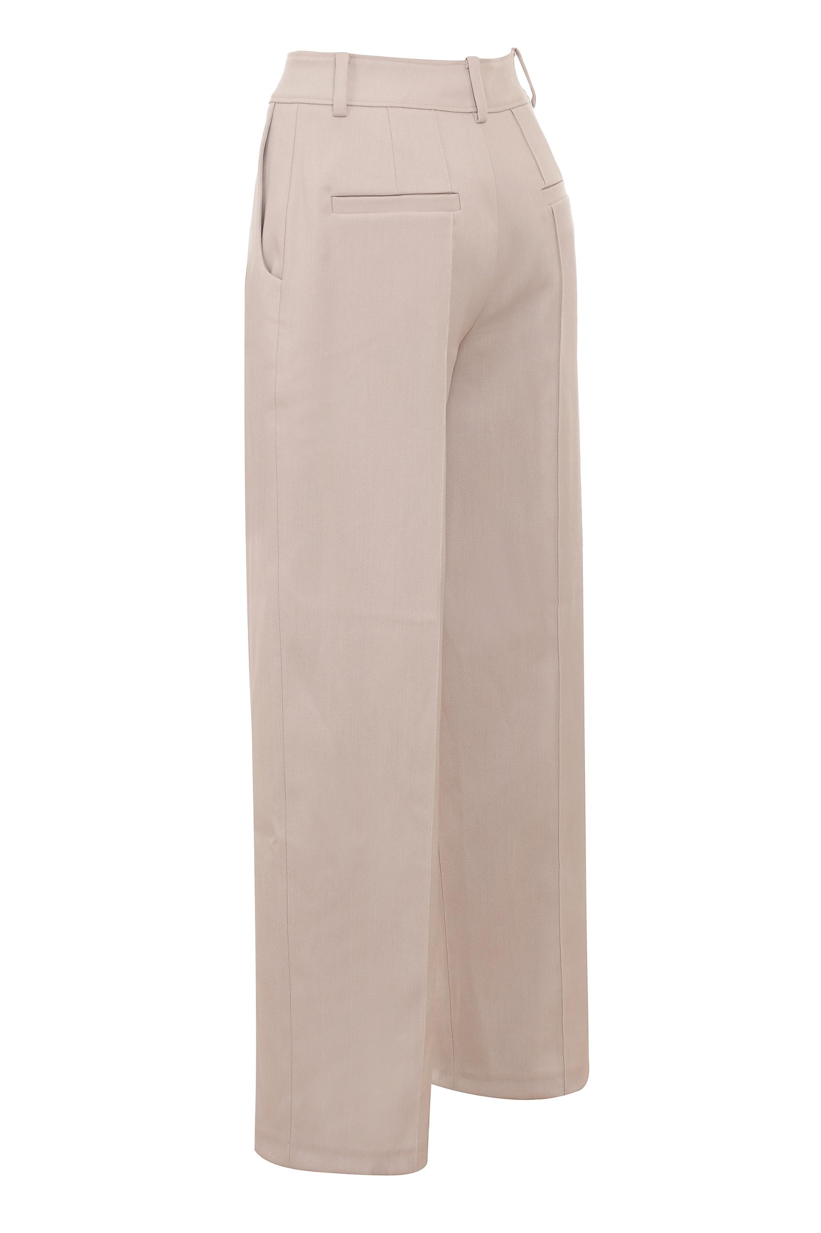 Hayden  beige high waist tailored trousers Product Image
