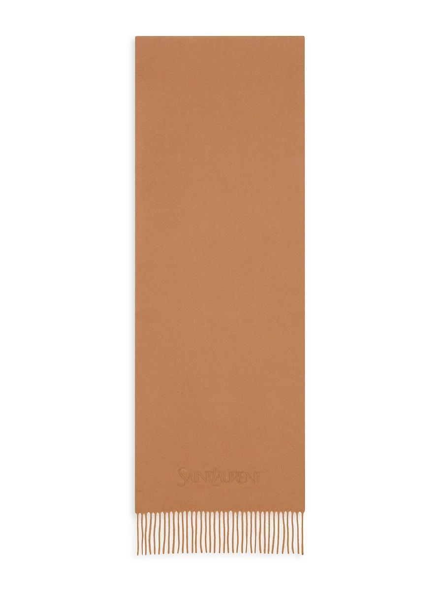 Womens Embroidered Scarf in Cashmere Product Image