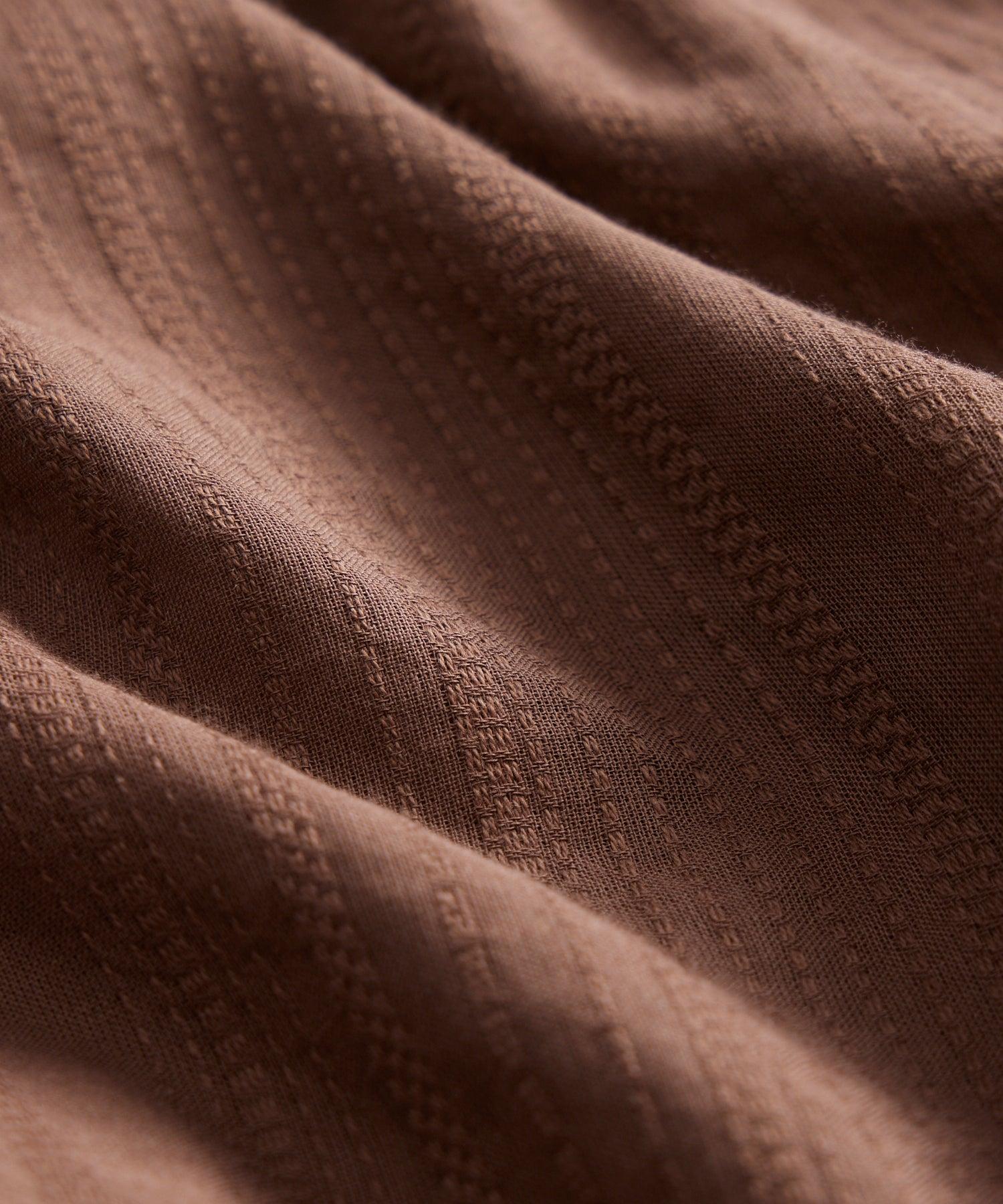 Long-Sleeve Lace Shirt in Glazed Pecan Product Image