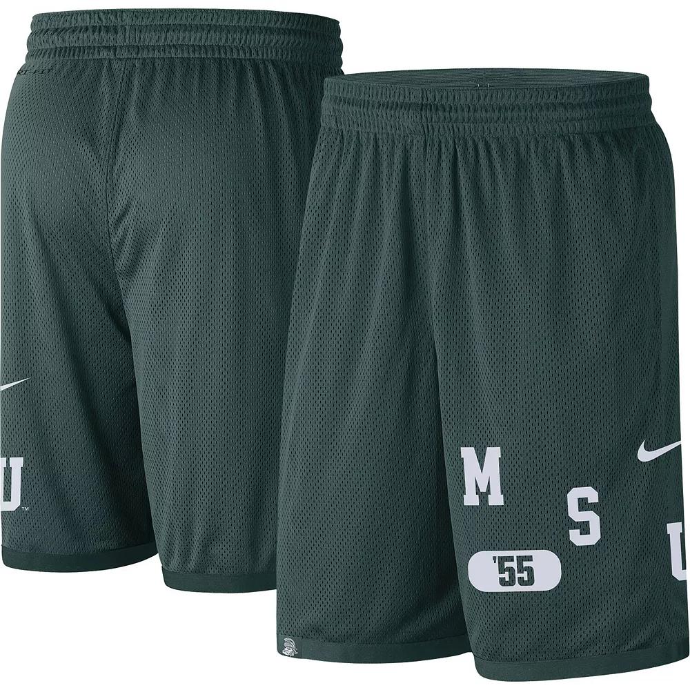 Men's Nike Green Michigan State Spartans Wordmark Performance Shorts, Size: Small Product Image