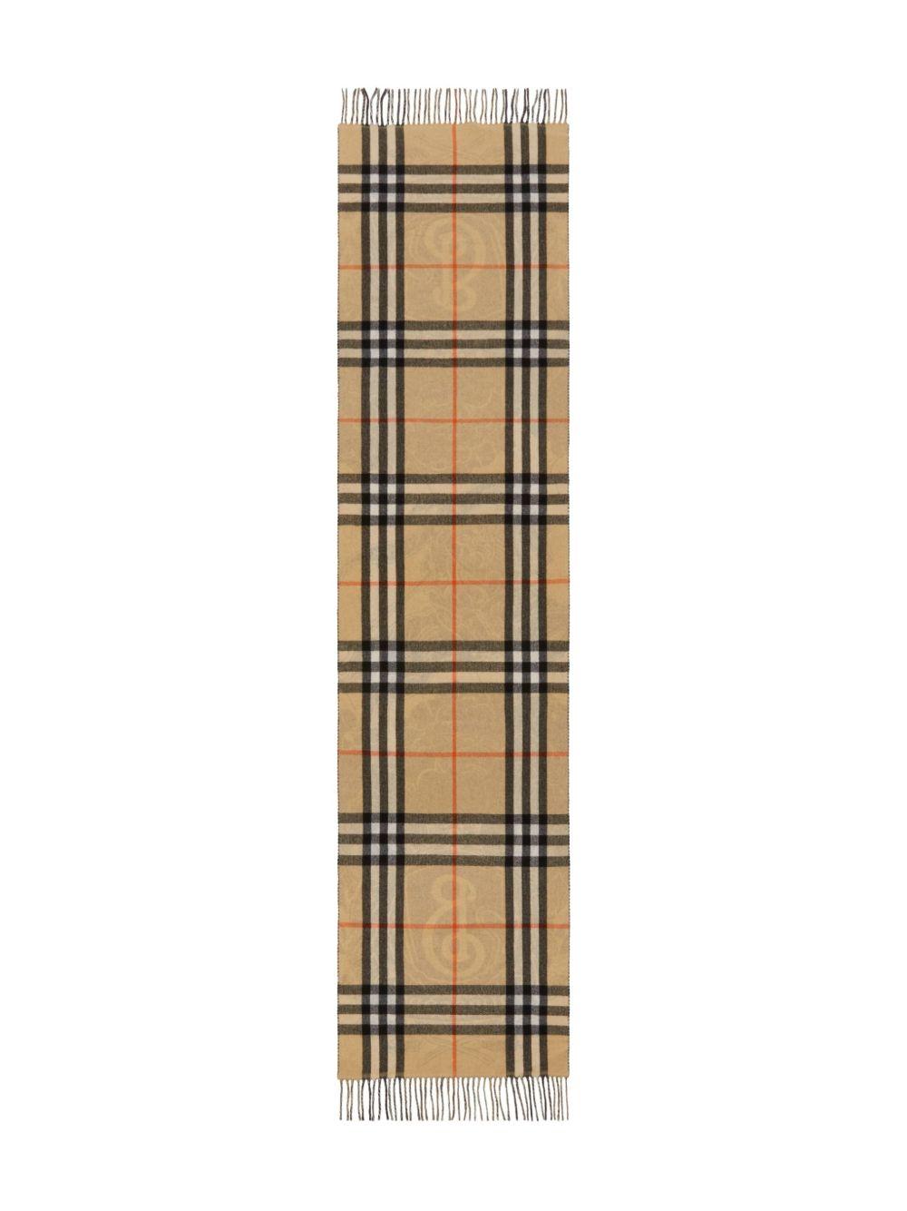 checked cashmere scarf Product Image