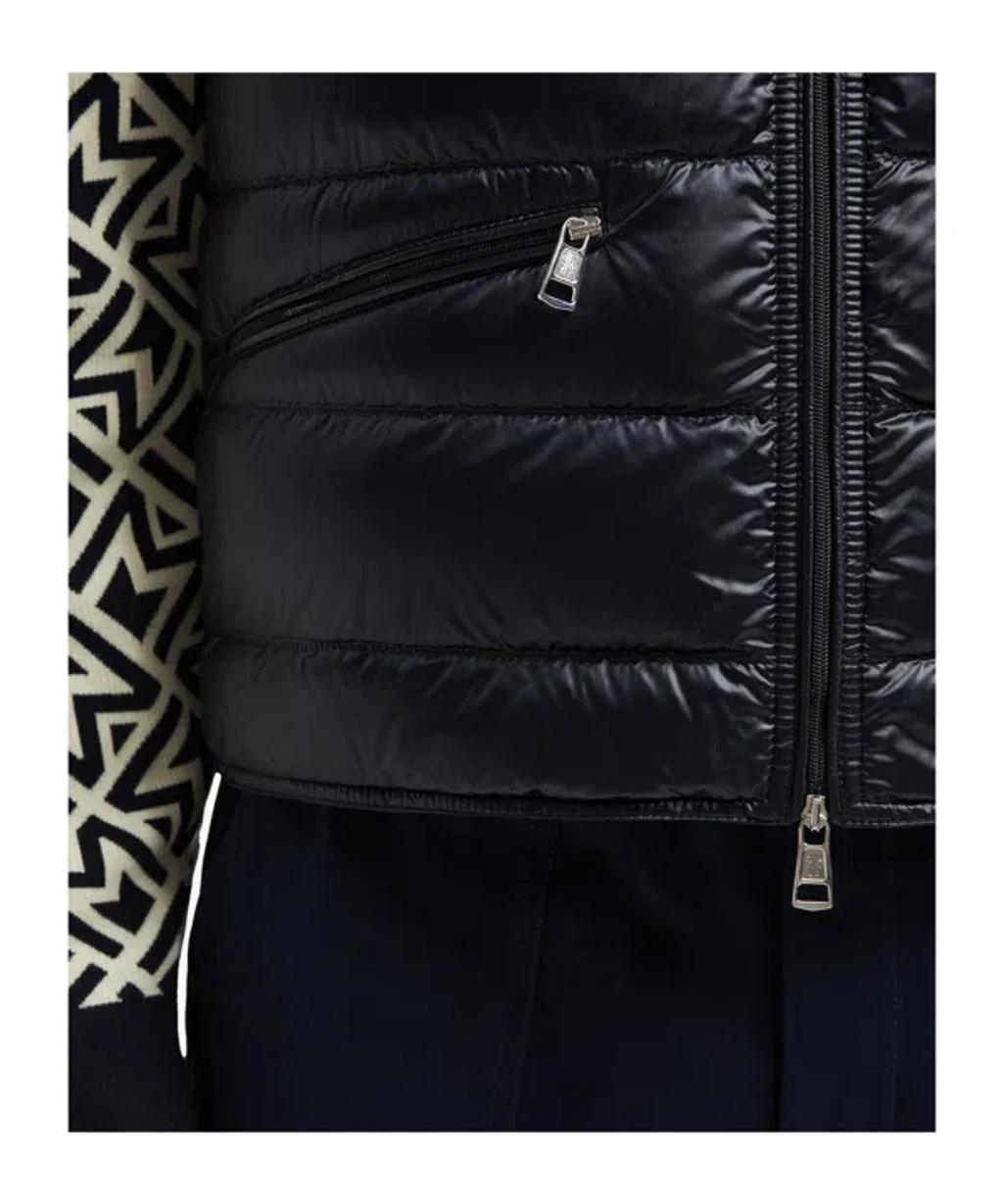 MONCLER High Collar Puffer Quilted Sleeveless Jacket In Black Product Image
