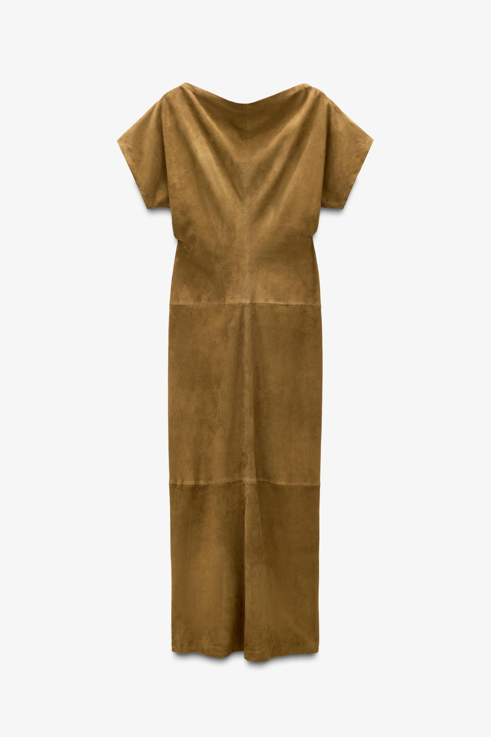 LIMITED EDITION SUEDE DRAPED DRESS Product Image